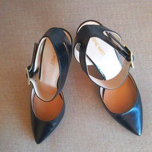 Black 9M Nine West 3.5" heels condition 9.5